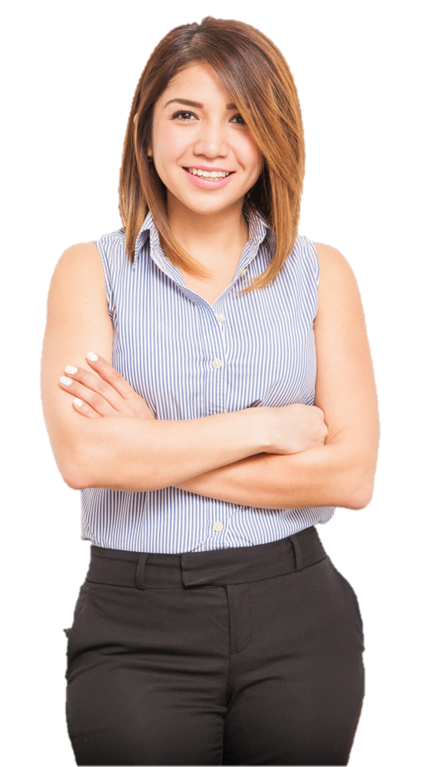 woman crossing her arms and smiling